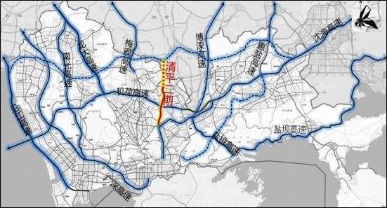 机荷高速公路区位