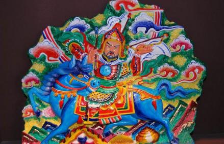 藏族格萨尔彩绘石刻