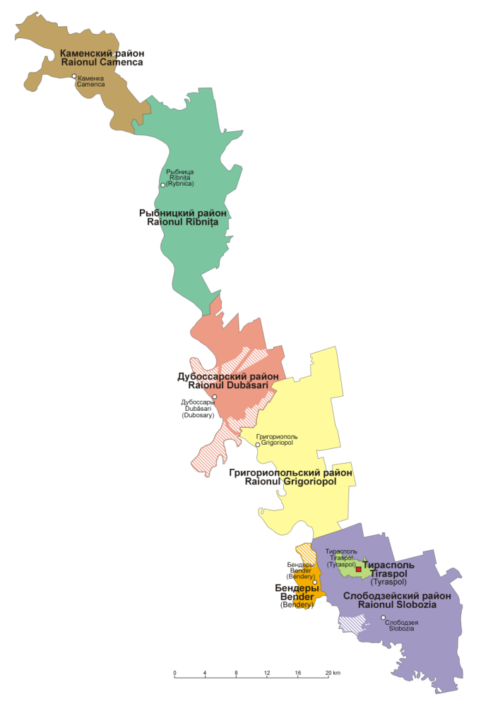 德涅斯特河沿岸摩尔达维亚共和国地图