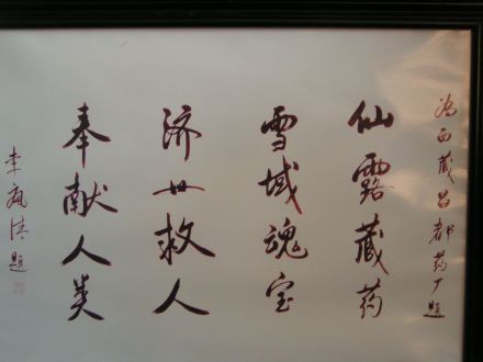 李岚清副总理为藏药厂题词