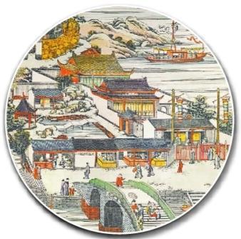 山塘普济桥中秋月夜（局部） 神户市立博物馆藏