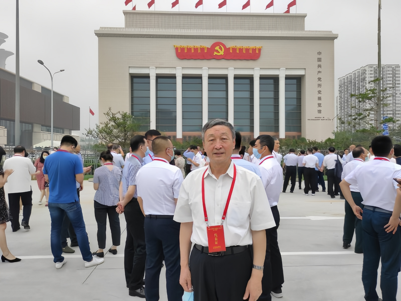 许振超在北京参加“庆祝中国共产党成立100周年大会” 