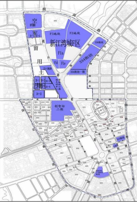 江湾—五角场城市副中心整体规划示意图