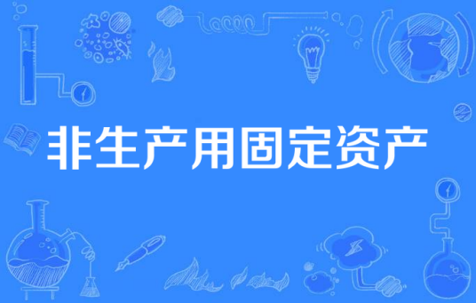 非生产用固定资产 非生产用固定资产