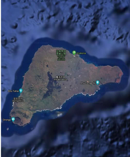 复活节岛卫星地图