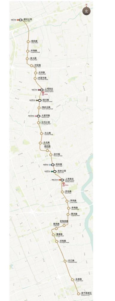 上海地铁15号线线路走向图