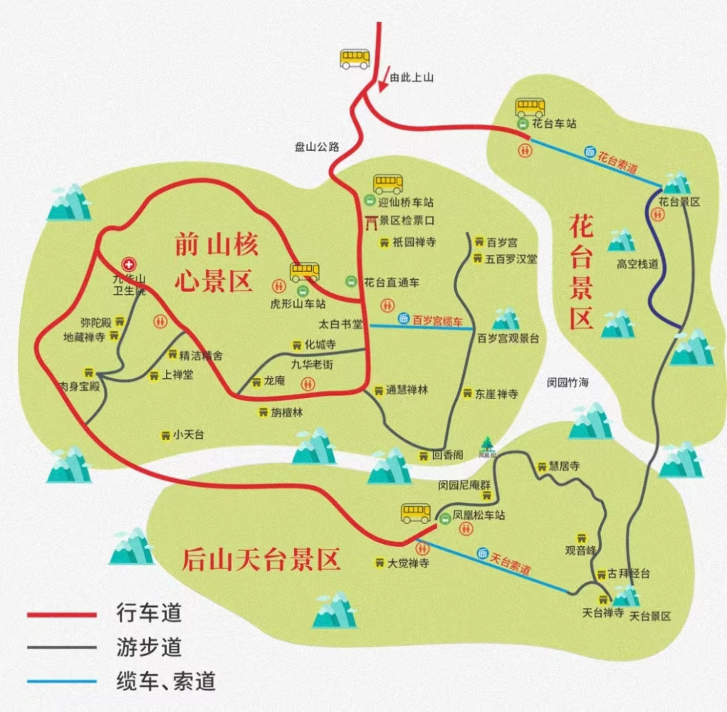 九华山风景区导览图