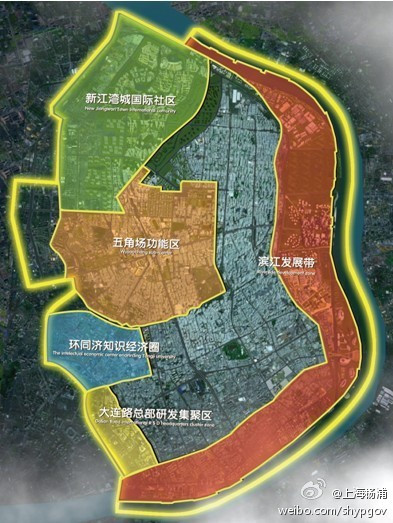 杨浦五大发展区域