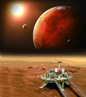 火星车巡视想象图