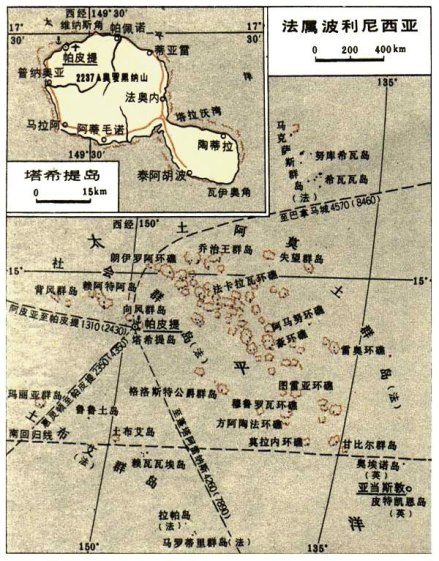 法属波利尼西亚地图