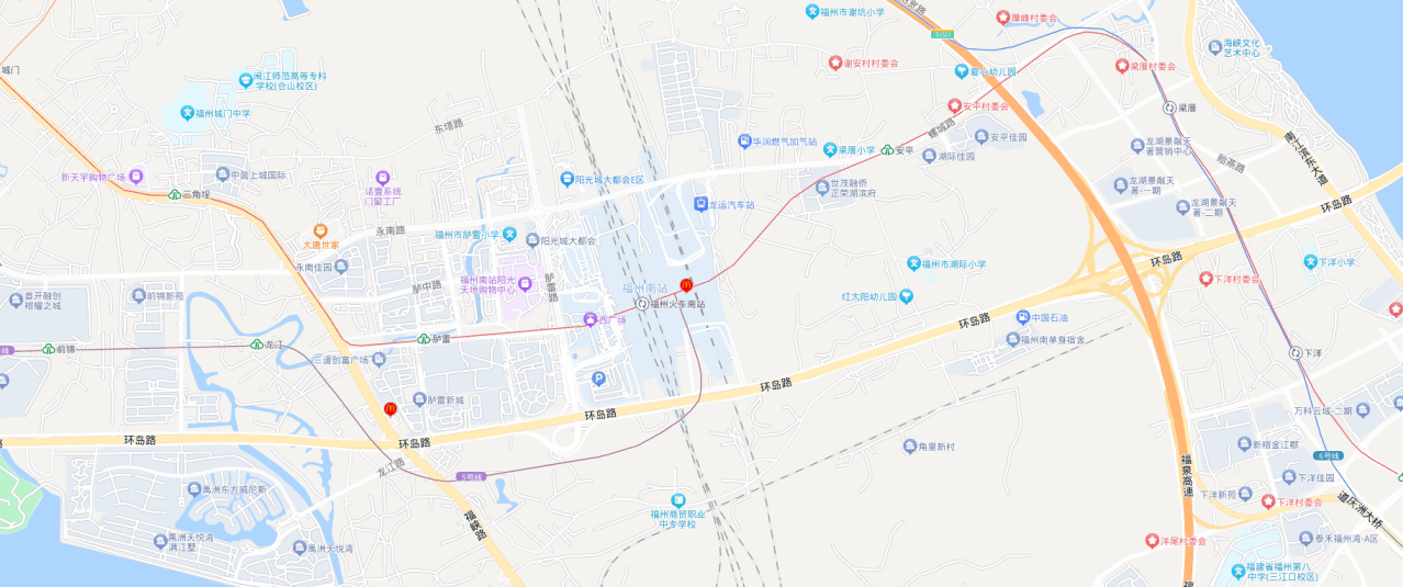 福州南站周边示意图