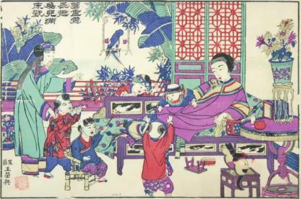 年画作品《合家欢》