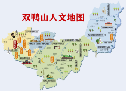 双鸭山人文地图