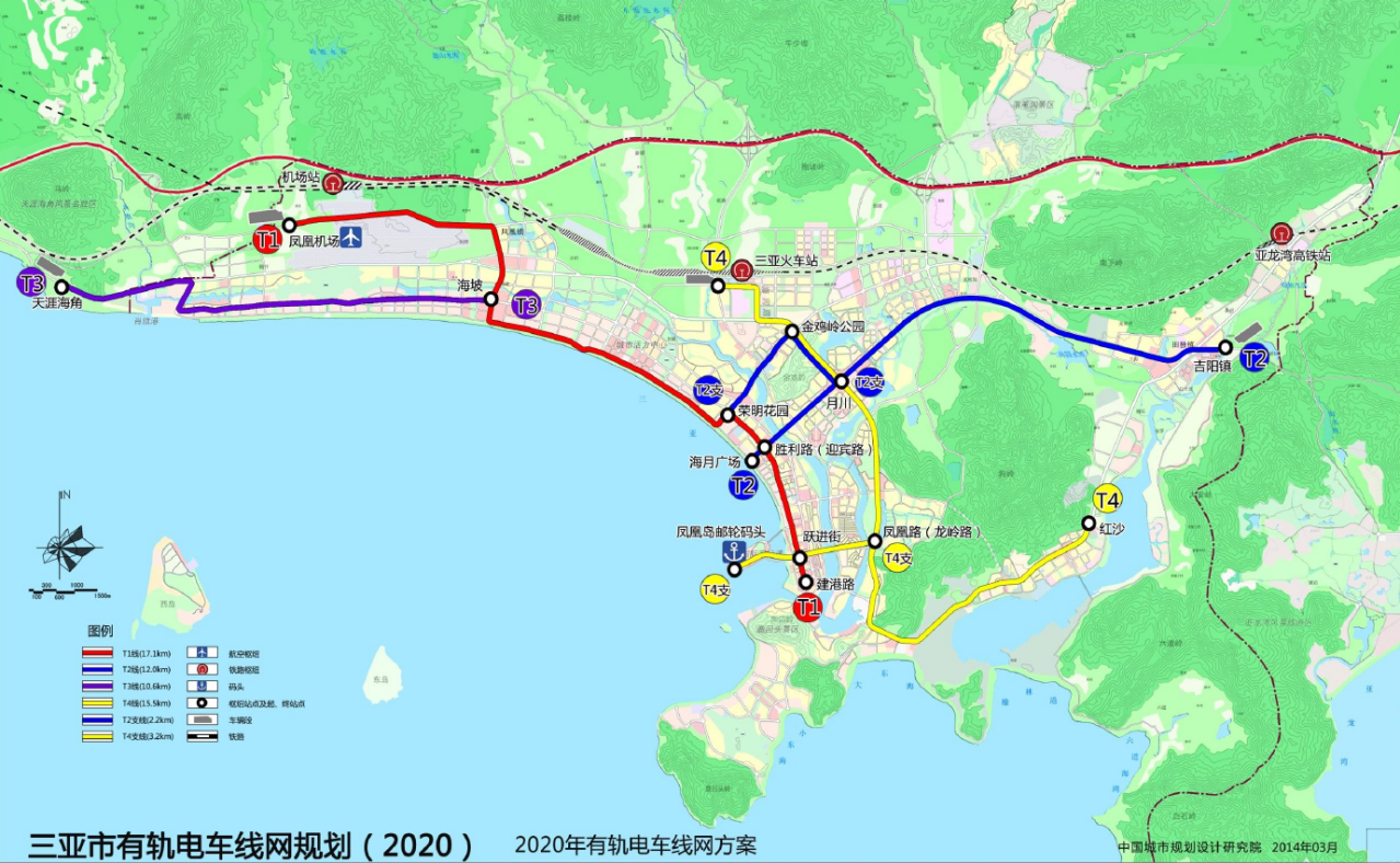 三亚市有轨电车线网规划（2020）