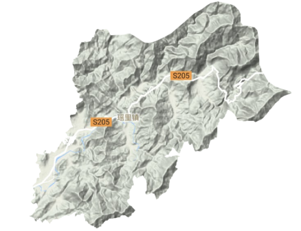 瑶里镇地形图