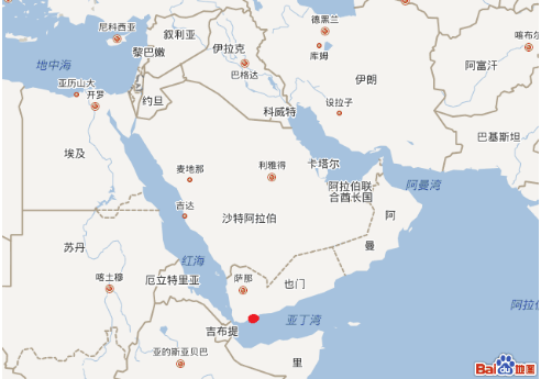 也门区域位置