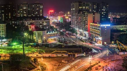 公明街道夜景
