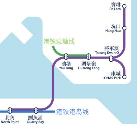 港铁将军澳线线路图