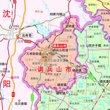 调兵山市地图