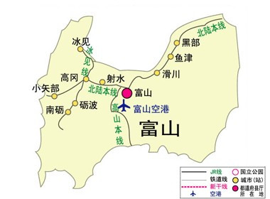 富山县交通图