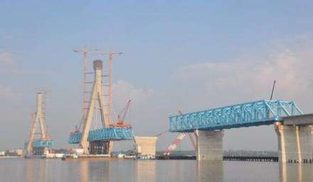 建设时的安庆长江铁路大桥