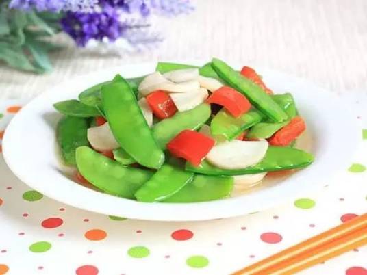 杏鲍菇炒荷兰豆