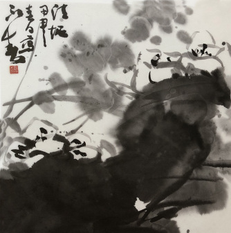 墨荷 33x33cm 2004年作