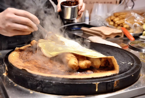 煎饼馃子的成品