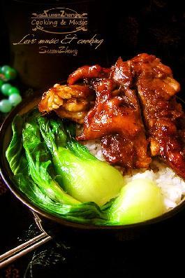 叉烧鸡腿饭