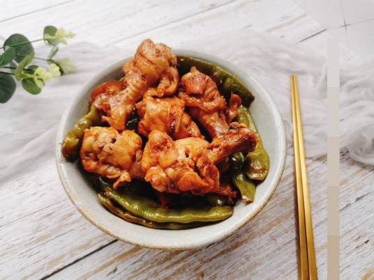 翅根炖豆角