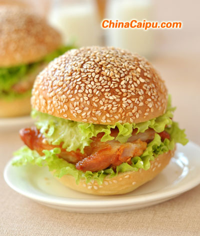 奥尔良烤鸡腿堡