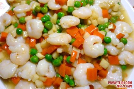 青豆炒虾仁