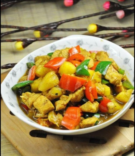 菠萝鸡丁——豆果 