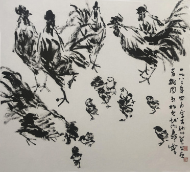 育雏图 95x105cm 1988年作