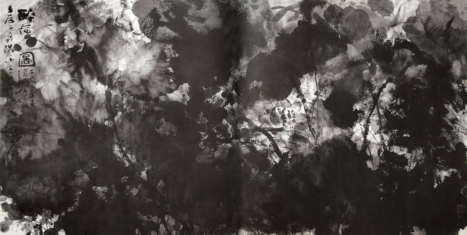 醉荷图 120x240cm 2012年作