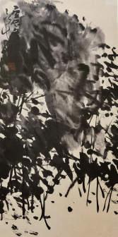 竹石 65x33cm 2000年作