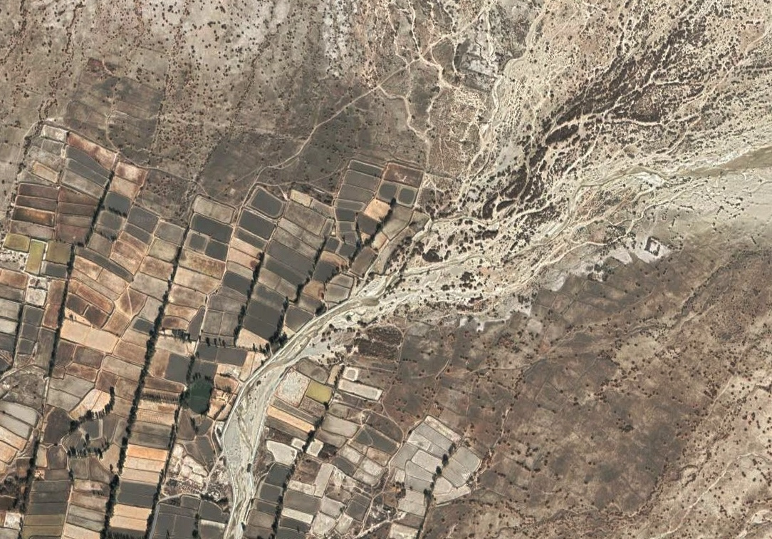 榆林河在锁阳城踏实盆地北部消失
