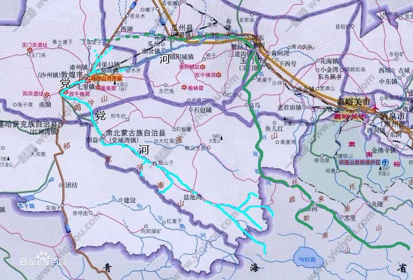 党河位置及走向