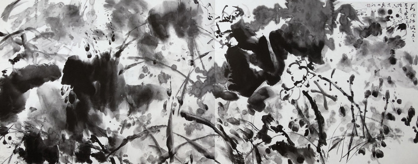 墨荷 65x180cm 2015年作