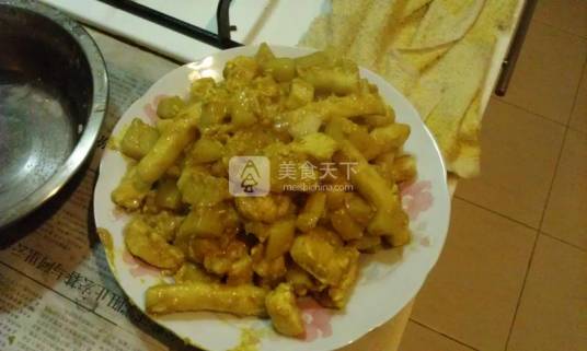 咖喱鸡丁土豆年糕