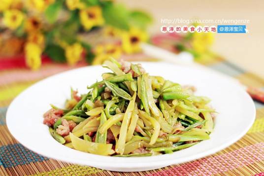豆角丝榨菜丝和肉丝