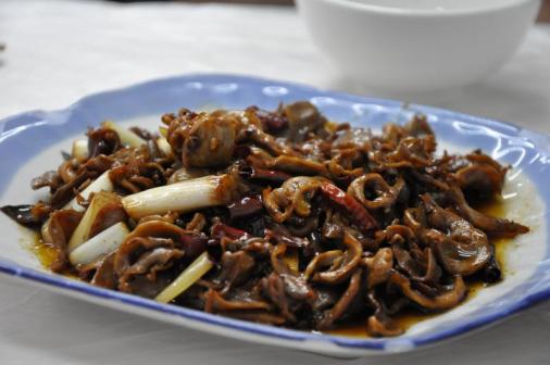 爆炒鸡胗