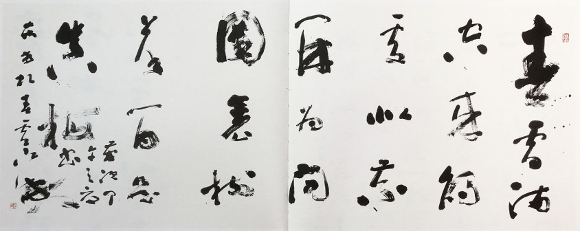 草书·东方虬 《春雪》诗 144x360cm 2014年书