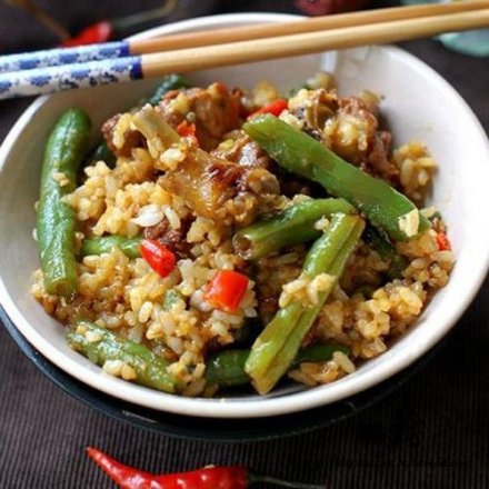 豆角焖饭
