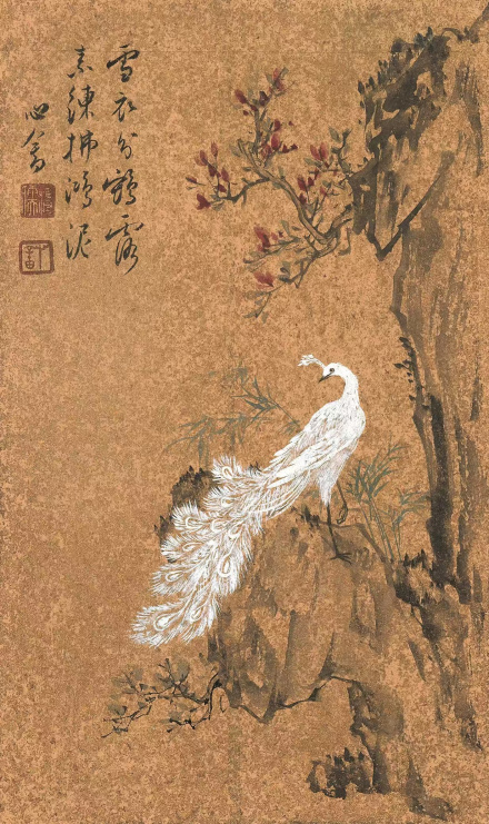 溥心畬画作 白凤