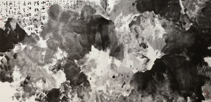 泼墨山水 120x240cm 2017年作