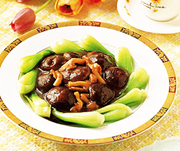 双菇扒油菜