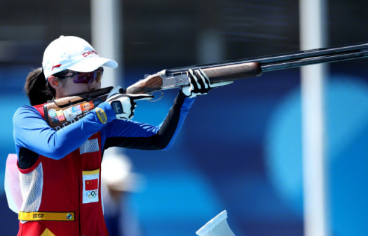 中国选手江伊婷在比赛中