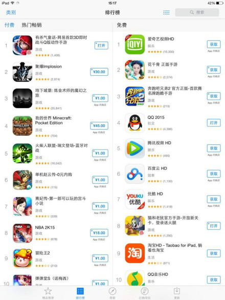 登顶App Store付费榜及畅销榜前30名 