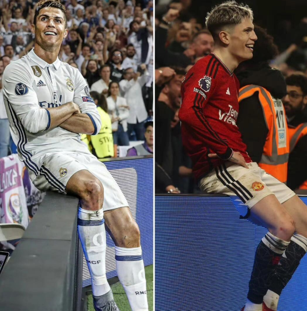 加纳乔模仿C罗庆祝动作